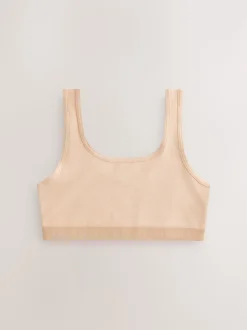 Beige Scoop Crop Tops 3 Pack (5-16yrs)