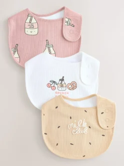 Berry Pink Food Character Baby Bibs 3 Pack