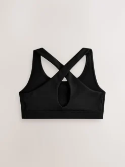 Black Cross Back Sports Bras (5-16yrs)