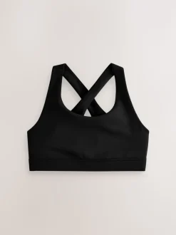 Black Cross Back Sports Bras (5-16yrs)