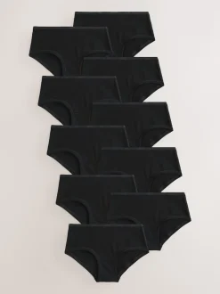 Black Hipster Briefs 10 Pack (3-16yrs)