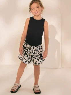 Black Rib Vest (3-16yrs)