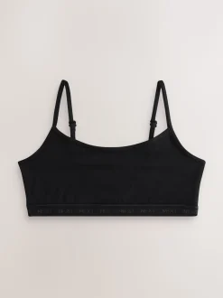 Black Strappy Crop Tops 3 Pack (5-16yrs)