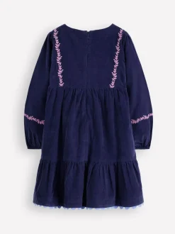 Boden Blue Clover Blouson Cord Dress