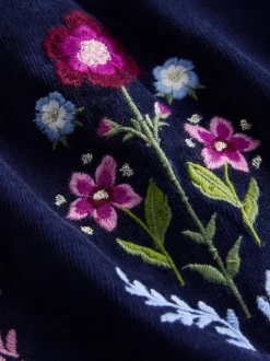 Boden Blue Clover Blouson Cord Dress