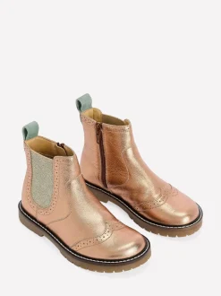 Boden Metallic Leather Chelsea Boots