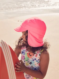 Bright Pink Swim Legionnaire Hat (3mths-10yrs)