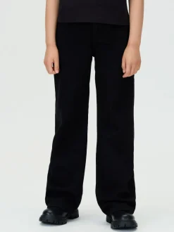 Calvin Klein Black High Rise Wide Leg Jeans