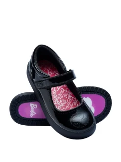 Character Black Barbie School Shoes