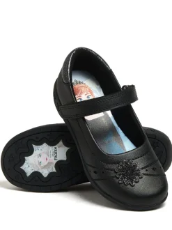 Character Black Disney Frozen Girls School Shoes