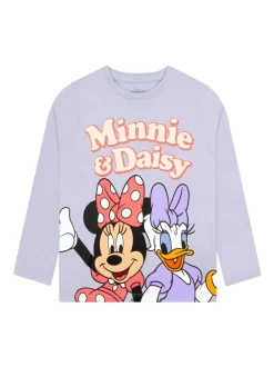Character Blue Minnie Mouse Long Sleeve Girls T-Shirt