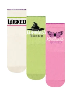 Character Green Wicked Girls Pack Of 3 Socks