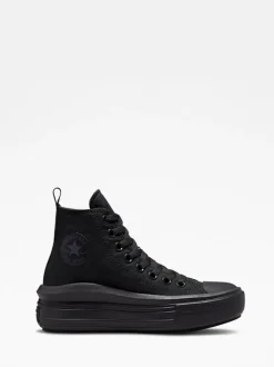 Converse Black chrome Youth Chuck Taylor Move Trainers