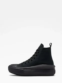 Converse Black chrome Youth Chuck Taylor Move Trainers