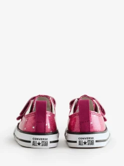 Converse Red Chuck Taylor All Star Infant Glitter EasyOn Trainers