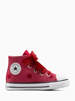 Converse Red Chuck Taylor Toddler Bow High Trainers