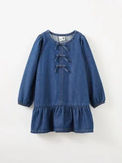 Cotton On Blue Betty Bow Front Denim Dress