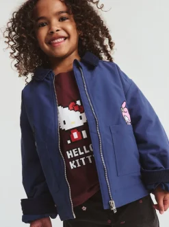 Cotton On Blue Hello Kitty Oversized Barn Jacket