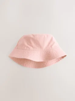 Ecru/Pink Bucket Hats 2 Pack (3mths-16yrs)