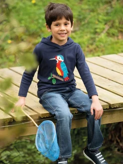 Frugi Blue Concave Soft Waist Pull-Up Jeans