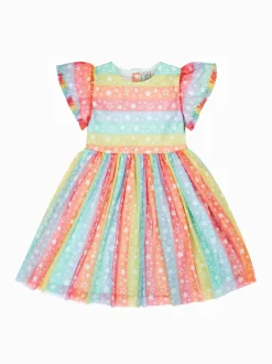 Frugi Blue Penny Party Dress