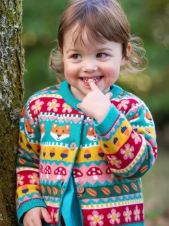 Frugi Blue Robyn Fairisle Cardigan