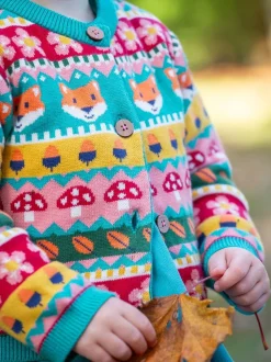 Frugi Blue Robyn Fairisle Cardigan