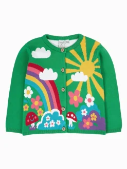 Frugi Green Corin Knitted Cardigan