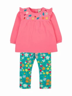 Frugi Pink Kyla Long Sleeved Top and Leggings Set