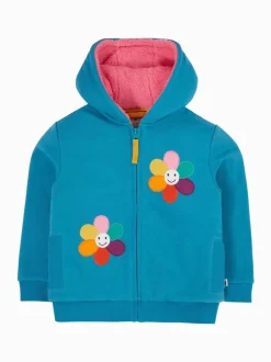 Frugi Pink Ted Fleece Lined Hoodie