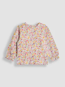 JoJo Maman Bébé Berry Bunny Appliqué Velour Dungarees & Top Set