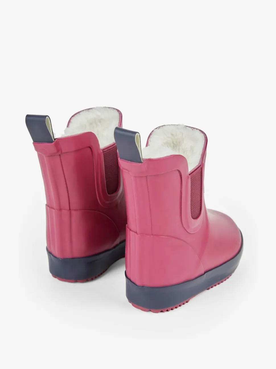 JoJo Maman Bébé Berry Pink Cosy Lined Ankle Wellies