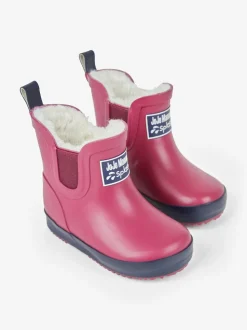 JoJo Maman Bébé Berry Pink Cosy Lined Ankle Wellies