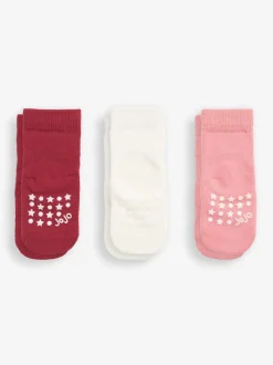 JoJo Maman Bébé Berry Pink 3-Pack Extra Thick Socks