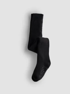 JoJo Maman Bébé Black Cotton Rich Extra Thick Tights