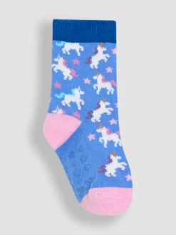 JoJo Maman Bébé Blue Cotton Socks 3 Pack