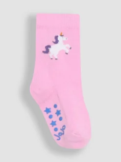 JoJo Maman Bébé Blue Cotton Socks 3 Pack