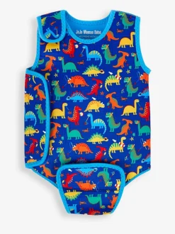JoJo Maman Bébé Blue Dino Print Baby Wetsuit