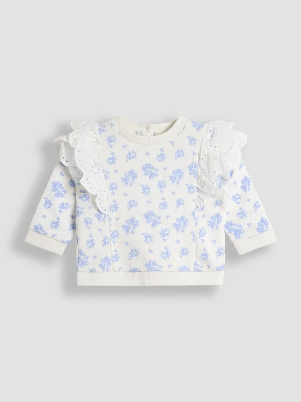 JoJo Maman Bébé Blue Ditsy Floral 2-Piece Floral Sweatshirt & Leggings Set