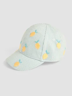 JoJo Maman Bébé Blue Embroidered Cap