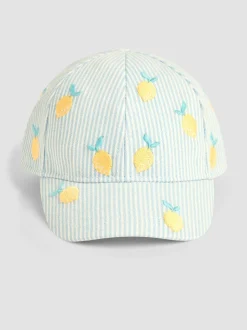 JoJo Maman Bébé Blue Embroidered Cap
