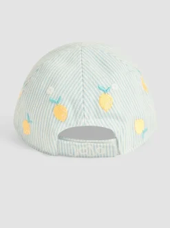 JoJo Maman Bébé Blue Embroidered Cap