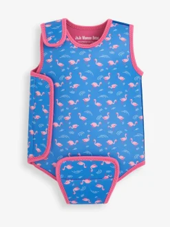 JoJo Maman Bébé Blue Flamingo Print Baby Wetsuit