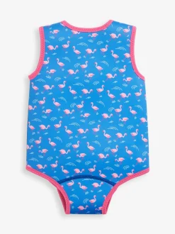 JoJo Maman Bébé Blue Flamingo Print Baby Wetsuit