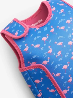 JoJo Maman Bébé Blue Flamingo Print Baby Wetsuit