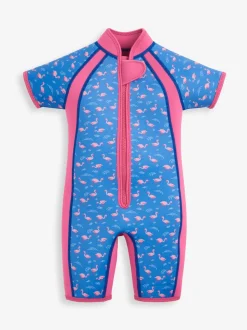 JoJo Maman Bébé Blue Floral Print Junior Wetsuit