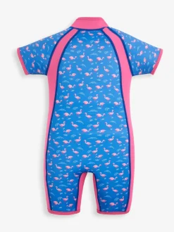 JoJo Maman Bébé Blue Floral Print Junior Wetsuit