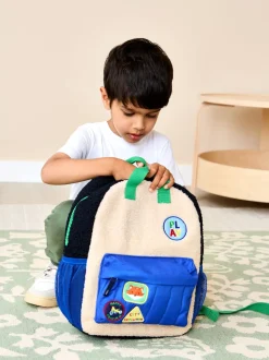 JoJo Maman Bébé Borg Colour Block Medium Backpack