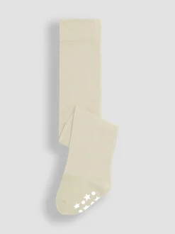 JoJo Maman Bébé Cream Cotton Rich Extra Thick Tights