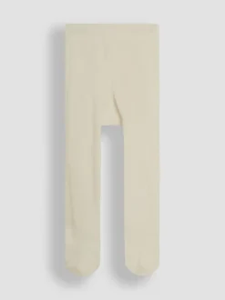 JoJo Maman Bébé Cream Cotton Rich Extra Thick Tights
